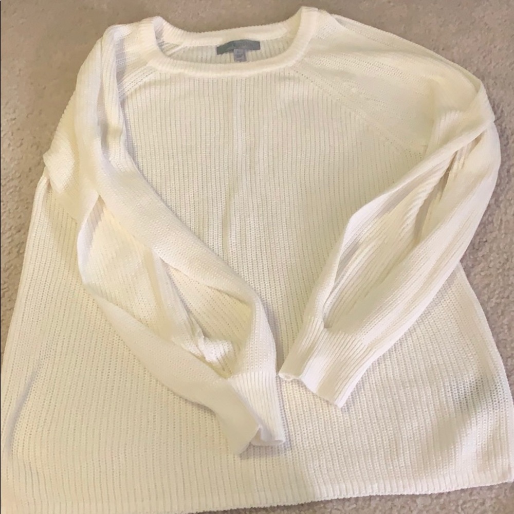 Sweater with arms cut out, adorable cut
